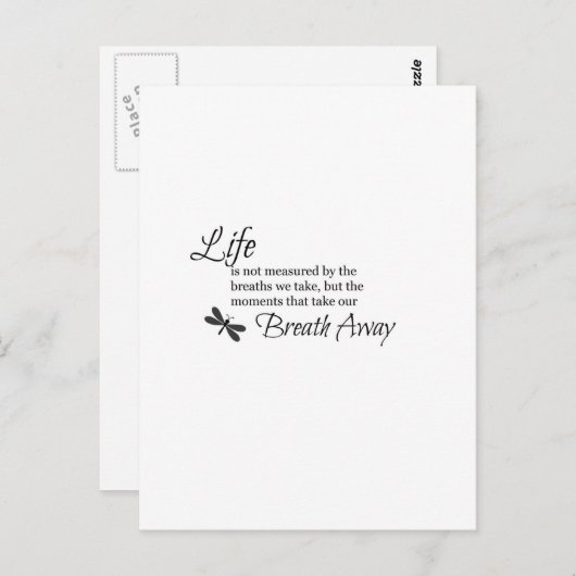 Das Leben wird nicht gemessen Postkarte (Vorne/Hinten)