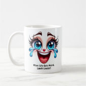 Das Leben wird seltsam lachen, fabulöse Augen lust Kaffeetasse (Links)