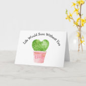 Das Leben würde reichen ohne Kakteen-Karte Karte (Gelbe Blume)