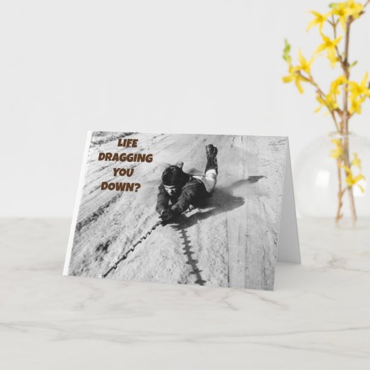 Das Leben zieht dich ab Karte (Gelbe Blume)