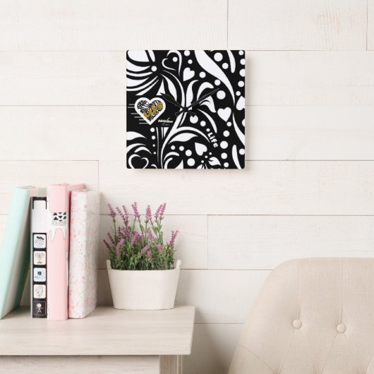 Das Leben Zitat Schwarze Mauer Uhr von Dichterin A (Lesesaal)