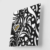 Das Leben Zitat Schwarze Mauer Uhr von Dichterin A (Winkel)