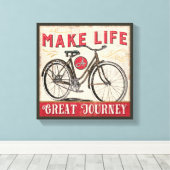 Das Leben zu einem tollen Reiseangebot machen Leinwanddruck (Insitu (Holzboden))