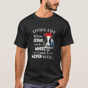 Das Leben zwischen Jesus nimmt das Rad, das ich mi T-Shirt