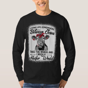 Das Leben zwischen Jesus nimmt das Rad, das ich mi T-Shirt