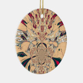 Das lebendige afrikanische Kaleidoskop: Ein Peachy Keramik Ornament (Rechts)