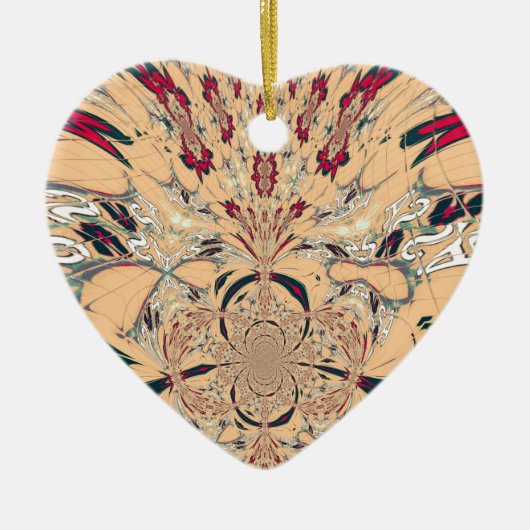 Das lebendige afrikanische Kaleidoskop: Ein Peachy Keramikornament (Vorne)