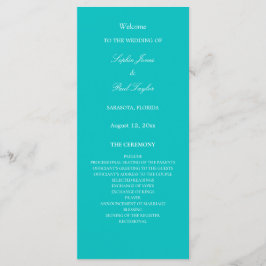 Das lebendige Aqua-Hochzeitsprogramm