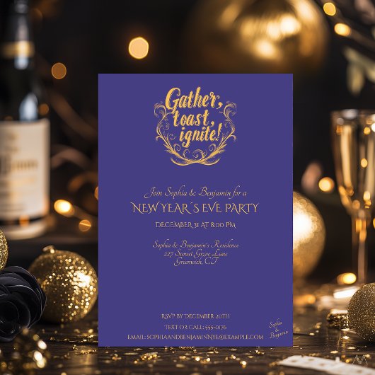 Das lebendige Aqua- und Lavendel-Neujahrsfest-Part Einladung