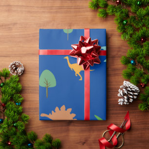 Das lebendige Dino und die Bäume wrapping Paper üb Geschenkpapier