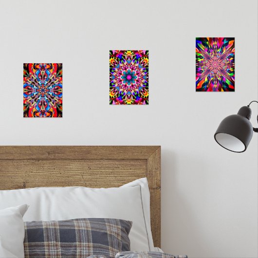 Das lebendige Kaleidoskop Art Print Set (Schlafzimmer)