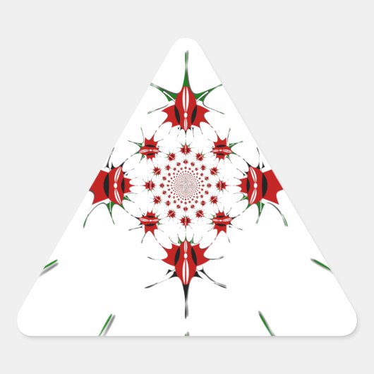 Das lebendige Kaleidoskop der Republik Kenia Schil Dreieckiger Aufkleber (Vorderseite)