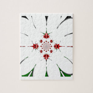 Das lebendige Kaleidoskop der Republik Kenia Schil Puzzle