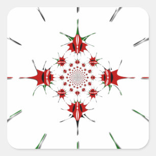 Das lebendige Kaleidoskop der Republik Kenia Schil Quadratischer Aufkleber