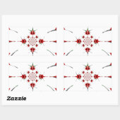 Das lebendige Kaleidoskop der Republik Kenia Schil Rechteckiger Aufkleber (Blatt)