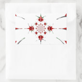 Das lebendige Kaleidoskop der Republik Kenia Schil Rechteckiger Aufkleber (Tasche)