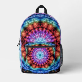 Das lebendige Kaleidoskop Mandala Kunst und Kultur Bedruckter Rucksack