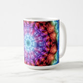 Das lebendige Kaleidoskop Mandala Kunst und Kultur Kaffeetasse (VorderseiteRechts)