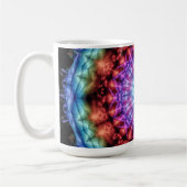 Das lebendige Kaleidoskop Mandala Kunst und Kultur Kaffeetasse (Links)