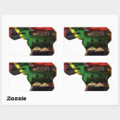 Das lebendige Mosaik Afrikas: Dekorative Musterkun Rechteckiger Aufkleber (Blatt)