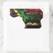 Das lebendige Mosaik Afrikas: Dekorative Musterkun Rechteckiger Aufkleber (Tasche)