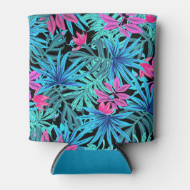 Das lebendige Muster tropischer Blätter kann kühle Dosenkühler