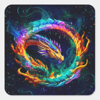 Das lebendige Ouroboros Dragon Art Symbol