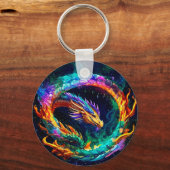 Das lebendige Ouroboros Dragon Art Symbol Schlüsselanhänger (Rückseite)