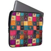 Das lebendige Patchwork Quilt mit klassischen Flor Laptopschutzhülle (Vorne Rechts)
