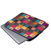 Das lebendige Patchwork Quilt mit klassischen Flor Laptopschutzhülle (Vorne Knopf)