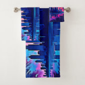 Das lebendige Stadtbild Splash Art Badhandtuch Set (Insitu)