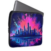 Das lebendige Stadtbild Splash Art Laptopschutzhülle (Vorne Rechts)