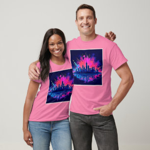 Das lebendige Stadtbild Splash Art T-Shirt