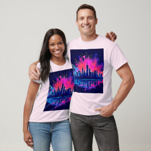 Das lebendige Stadtbild Splash Art T-Shirt