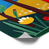 Das lebendige Stadtbild verbindet Stadt und Natur Poster (Ecke)