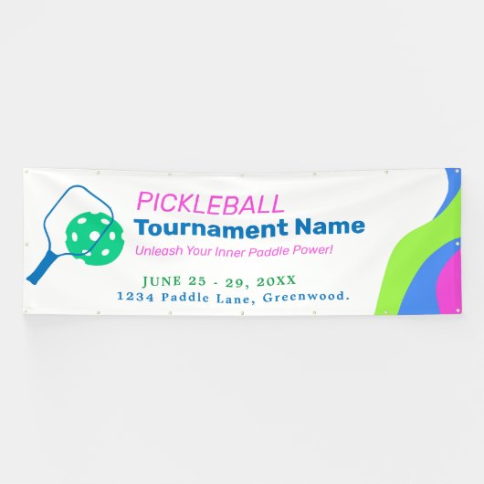 Das lebendige Turnierbanner für Pickleball Banner (Horizontal)