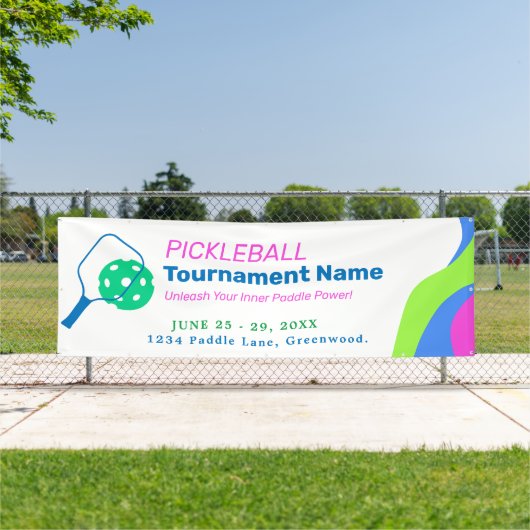 Das lebendige Turnierbanner für Pickleball Banner (InSitu)