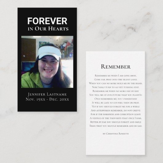 Das Lebensgefühl eines Fotos Visitenkarte (Vorne/Hinten)