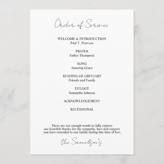 Das lebenslange Gold-Orden-Service-Programm Programm (Rückseite)