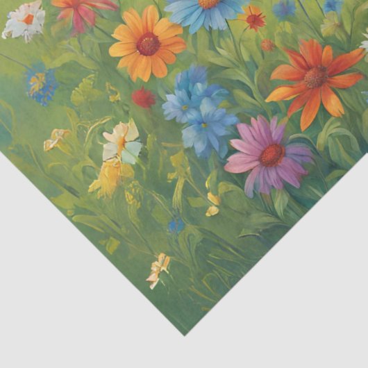 Das lebhafte Rooster im Blumengarten Seidenpapier (Detail)