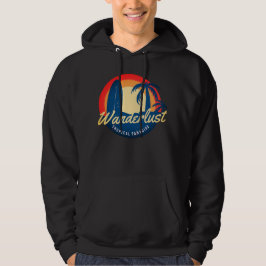 Das lebhafte Strandhotel für Reisende Hoodie