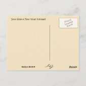 Das leere Grab Jesu Christi auf der Postkarte (Rückseite)