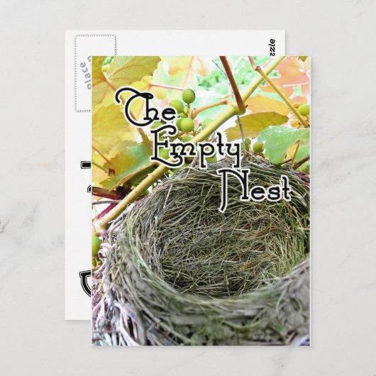 Das leere Nest Postkarte (Vorne/Hinten)