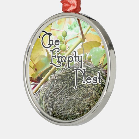 Das leere Nest Silbernes Ornament (Links)