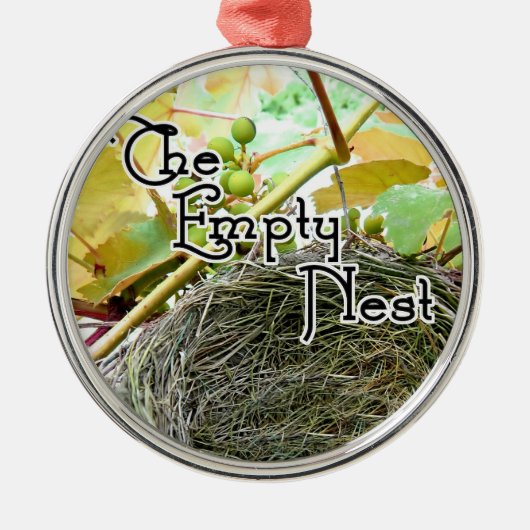 Das leere Nest Silbernes Ornament (Vorne)