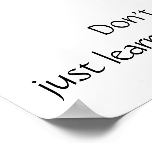 Das Lehrplakat des Lebens Poster (Ecke)