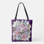 Das leichte Vermächtnis - Gothic Skull & Rose Tote Tasche (Rückseite)