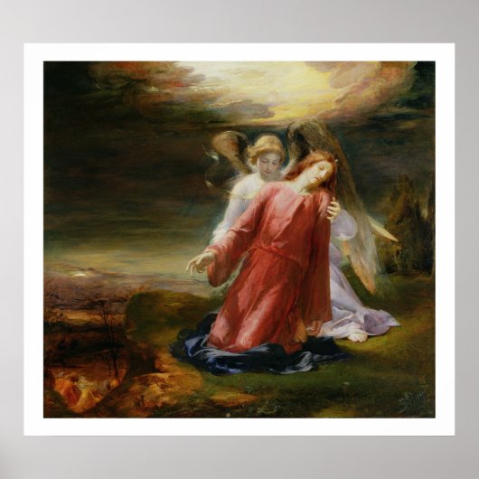 Das Leid im Garten, 1858 (Öl auf Tafel) Poster (Vorne)