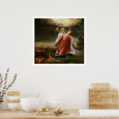 Das Leid im Garten, 1858 (Öl auf Tafel) Poster (Küche)