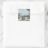 Das Leipziger Tor, Berlin Quadratischer Aufkleber (Tasche)